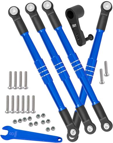 RC 7075 Aluminum Turnbuckles Camber Links Upgrades Part for 1/8 Kraton Notorious Outcast 6s BLX 1/7 Fireteam 6s BLX,Turnbuckles Camber Links w/25T Servo Arm,Red in Saudi Arabia
