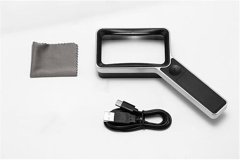 Magnifying Glass with Square Led Light 30 Times Rechargeable Reading Repair in Saudi Arabia