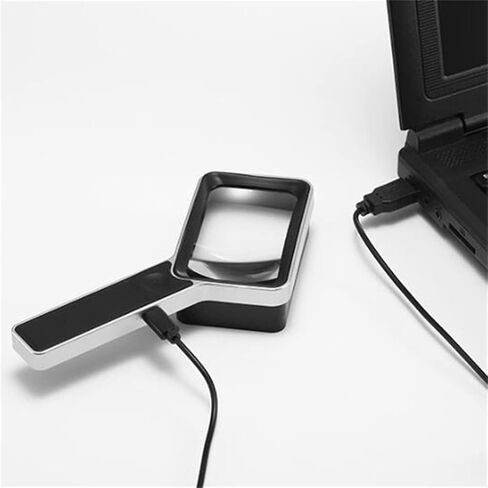 Magnifying Glass with Square Led Light 30 Times Rechargeable Reading Repair in Saudi Arabia