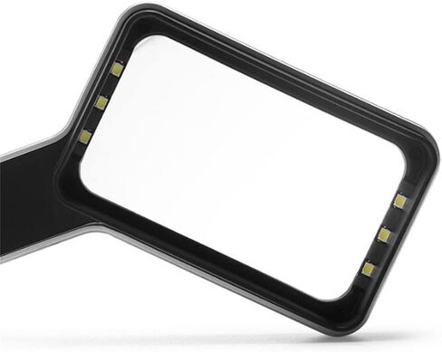 Magnifying Glass with Square Led Light 30 Times Rechargeable Reading Repair in Saudi Arabia
