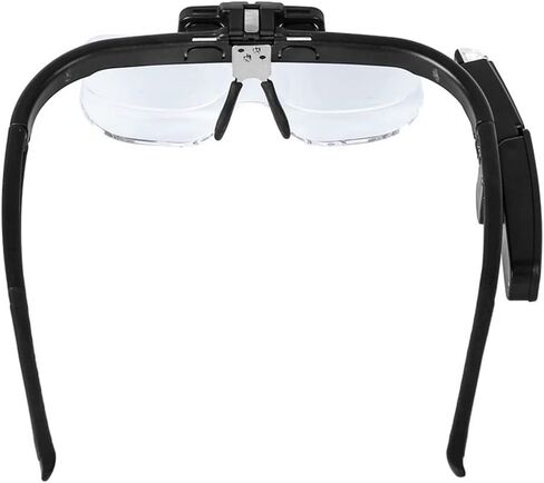 Magnifying Glass with Light Folding Glasses Rechargeable Reading Tool Repair 3 Lenses Adjustable in Saudi Arabia