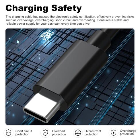 سلك الطاقة لكاميرا REDTIGER Dash Cam، سلك شحن USB C لكاميرا لوحة القيادة Rove R2-4K Dash Cam (10 قدم، 3M) in Kuwait