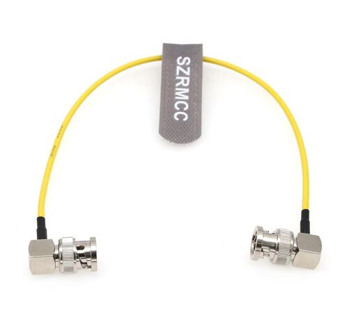 SZRMCC SDI Cable Right Angle BNC to BNC Male 3G HD SDI Cable RG174 75ohm Thin Flex Coaxial Video Cable for S-Ony FS5 FX6 Atomos Shogun Inferno SmallHD Monitor Blackmagic AR-RI RED Cameras (60cm) in Saudi Arabia