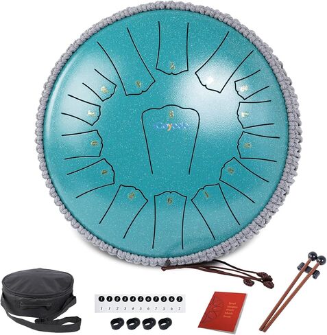 طبل لسان الصلب ، 13 بوصة 15 ملاحظات طبل اللسان ، طبل المطر للحديقة الخارجية ، طبل شاكرا المطر ، هدية الموسيقية هدية مع حقيبة للأطفال البالغين ، مطرقة للتأمل اليوغا ، البحرية in Kuwait