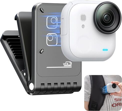 حامل تثبيت على الظهر مغناطيسي للغاية من Go Ultra لـ Insta360 Go Ultra، مشبك محوري بزاوية مشبك سريع التحرير، محول تركيب القبعة لسطح المكتب والسفر في الهواء الطلق وتصوير فيديو POV in Kuwait
