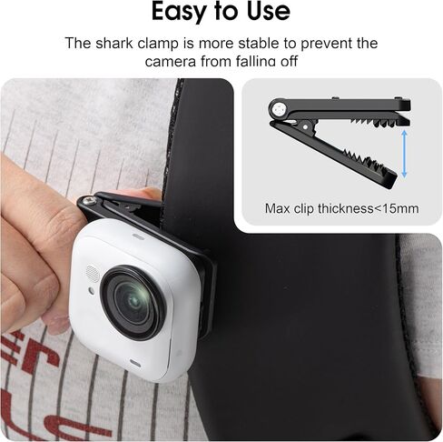 حامل تثبيت على الظهر مغناطيسي للغاية من Go Ultra لـ Insta360 Go Ultra، مشبك محوري بزاوية مشبك سريع التحرير، محول تركيب القبعة لسطح المكتب والسفر في الهواء الطلق وتصوير فيديو POV in Kuwait