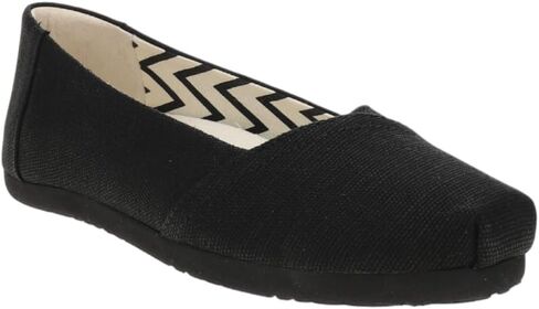 TOMS Womens Alpargata Ballet Flats Casual - Black in Saudi Arabia