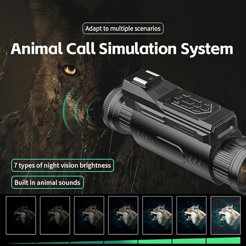 Zopsc 4K Night Vision Monocular, 28X Zoom 4K WiFi Night Vision Monocular for Adults, Multi Functional Telescope, for Camping Concert Bird Watching in Saudi Arabia