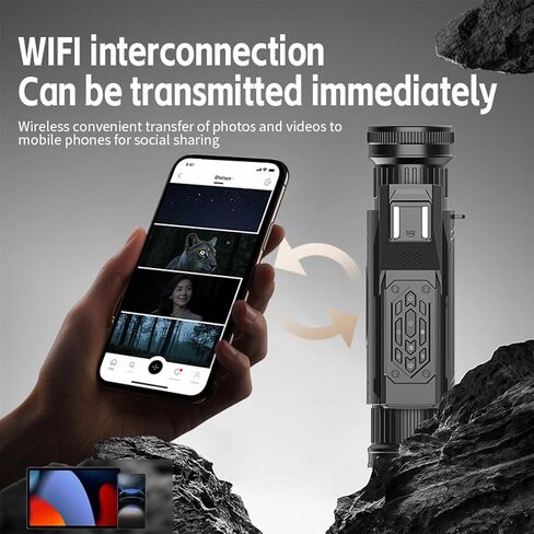 Zopsc 4K Night Vision Monocular, 28X Zoom 4K WiFi Night Vision Monocular for Adults, Multi Functional Telescope, for Camping Concert Bird Watching in Saudi Arabia