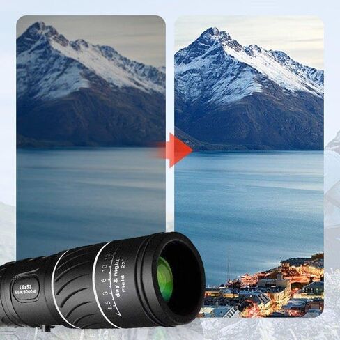 16x52 Monocular Bifocal Optical Zoom Telescope with FMC Green Film & Wide Angle for Clear Imaging and Stable Views in Saudi Arabia