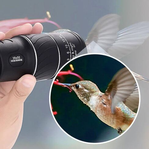 16x52 Monocular Bifocal Optical Zoom Telescope with FMC Green Film & Wide Angle for Clear Imaging and Stable Views in Saudi Arabia