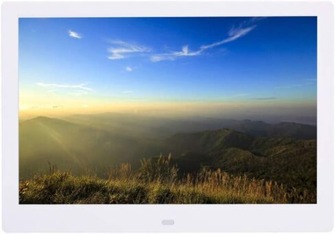 إطار صور رقمي 12 بوصة، 1280 × 800 ساعة فيديو موسيقية عالية الدقة وتقويم مع جهاز تحكم عن بعد، يدعم بطاقة USB SD (أبيض) in Saudi Arabia