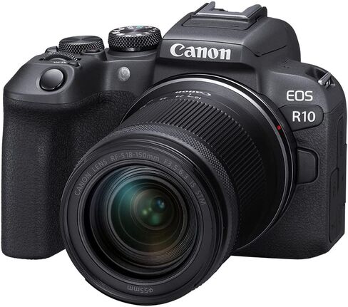طقم كاميرا Canon EOS R10 بدون مرآة | مستشعر APS-C بدقة 24.2 ميجابكسل مع عدسة RF-S مقاس 18-150 مم | تصوير فيديو 4K ثنائي البكسل AF صغير الحجم أثناء السفر (5331C016) + عدسة Canon RF مقاس 50 مم f/1.8 + محول EF-EOS R + المزيد in Saudi Arabia