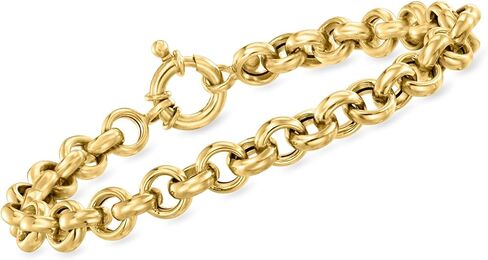 روس سيمونز الإيطالية 14kt الذهب الأصفر رولو سلسلة سوار in Saudi Arabia