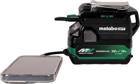 Metabo HPT 18V Battery Charger with (2) USB-C Adapters, Charges Metabo HPT 18V & 36V Slide Style Batteries, Charge up to 2 Devices Simultaneously Via USB-C, Built-in LED Light & Belt Hook, UC18DAQ4 in Saudi Arabia