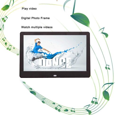 Digital Photo Frame 10 inch Electronic Photo Frame, can Play Pictures with Clock Calendar Function Music Movie Automatically at Boot(Wihte) in Saudi Arabia