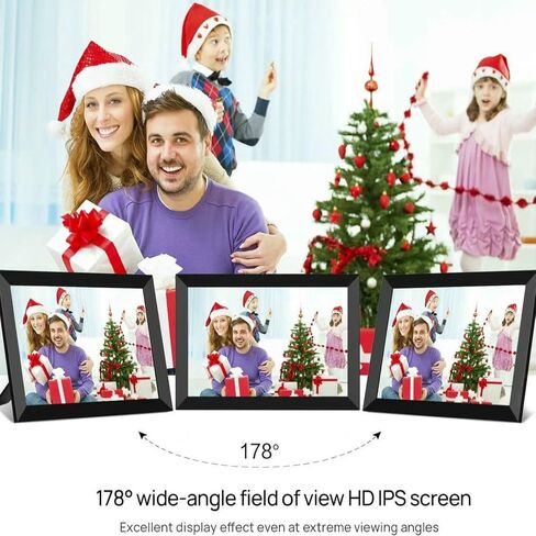 Digital Photo Frame 10.1 Inch 32GB/64GB Smart WiFi Digital Photo Frame with 1280x800 IPS HD Touch Screen Wall Mountable(White Built in 64gb,UK Plug) in Saudi Arabia