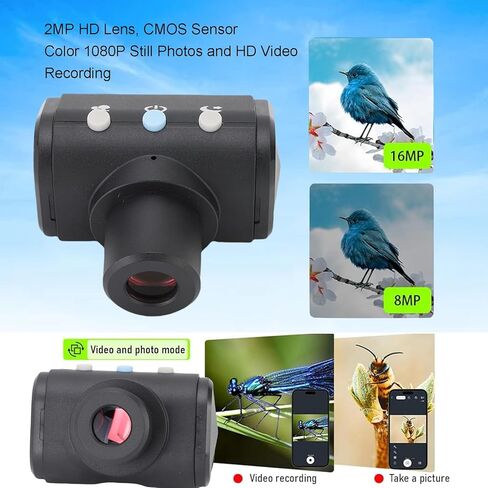 عدسة EBTOOLS WiFi الإلكترونية، كاميرا تلسكوب HD 1080P HD مع مستشعر CMOS لمراقبة علم الفلك، متوافقة مع تلسكوب 1.25 0.965 ومجهر 23.2 in Kuwait