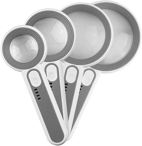 Handheld Magnifying Glass, Multi Size Touch LED Light, Multiple Magnification in Saudi Arabia