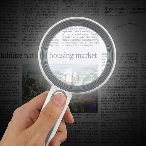 Handheld Magnifying Glass, Multi Size Touch LED Light, Multiple Magnification in Saudi Arabia