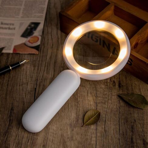LED Lights High Magnification Reading Maintenance Touch Switch Charging 8X Magnifying Glass in Saudi Arabia