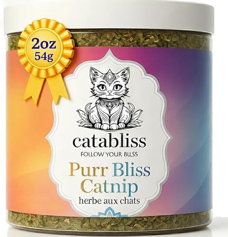 1oz Cat Nip for Cats, Turbo Charging Blend for Refillable Catnip Toys, 100% Essential Natural Cat Weed Treat, Non-Addictive, Enhancing Play for Indoor Cats in Kuwait