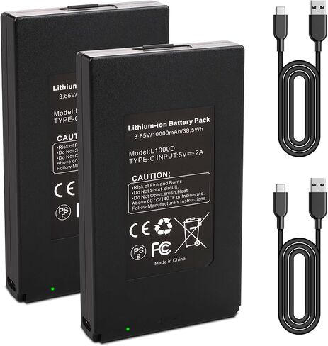 2-Pack E8P 10000MAH battery Compatible for GardePro Trail Camera E6P E6PCF E8P E8PWF X60P X60PMB, L1000D, LN800, Hunting Cameras Rechargeable Lithium-Ion Battery with Type-C Cable (NOT for E6 Camera) in Saudi Arabia