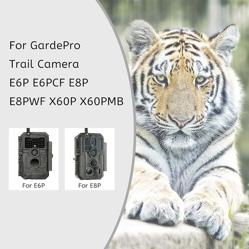 2-Pack E8P 10000MAH battery Compatible for GardePro Trail Camera E6P E6PCF E8P E8PWF X60P X60PMB, L1000D, LN800, Hunting Cameras Rechargeable Lithium-Ion Battery with Type-C Cable (NOT for E6 Camera) in Saudi Arabia