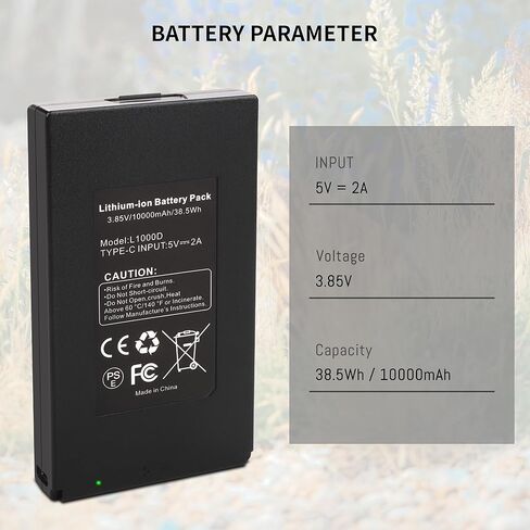 2-Pack E8P 10000MAH battery Compatible for GardePro Trail Camera E6P E6PCF E8P E8PWF X60P X60PMB, L1000D, LN800, Hunting Cameras Rechargeable Lithium-Ion Battery with Type-C Cable (NOT for E6 Camera) in Saudi Arabia