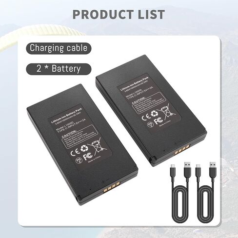 2-Pack E8P 10000MAH battery Compatible for GardePro Trail Camera E6P E6PCF E8P E8PWF X60P X60PMB, L1000D, LN800, Hunting Cameras Rechargeable Lithium-Ion Battery with Type-C Cable (NOT for E6 Camera) in Saudi Arabia