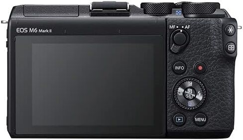 Canon EOS M6 Mark II Mirrorless Digital Camera with 15-45mm Lens (Black) + 64GB Card + Case + Filter Kit + Photo Software + 2 x LPE17 Battery + More (Renewed) in Saudi Arabia