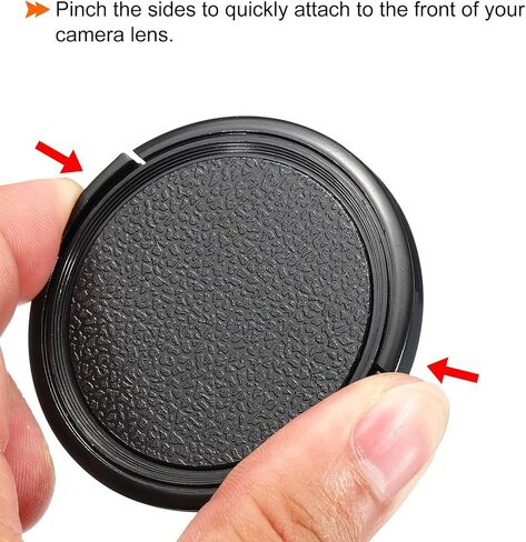 Camera Lens Cap, 2 Pack Sides Pinch Front Lens Cover with Microfiber Cleaning Cloth for 67mm Thread Universal DSLR Lenses for Nikon, for Fujifilm, for Pentax, for Leica in Saudi Arabia