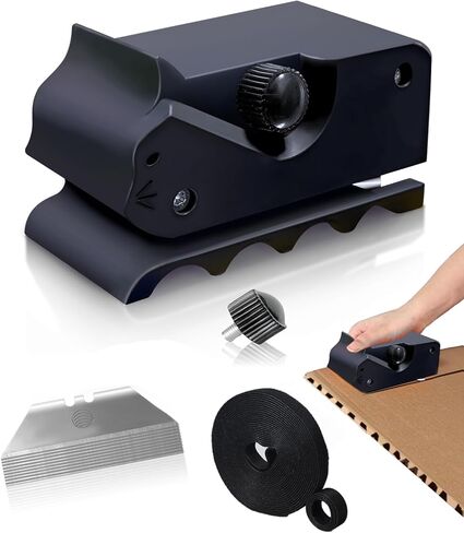 Cardboard Cutter for Cat Scratchers ، يشمل 10 شفرات ، أداة قطط من الخزانة غير المطبوعة ثلاثية الأبعاد ، آلة قطع من الورق المقوى لعشاق القطط (أسود ، مطبوع 3D) in Kuwait