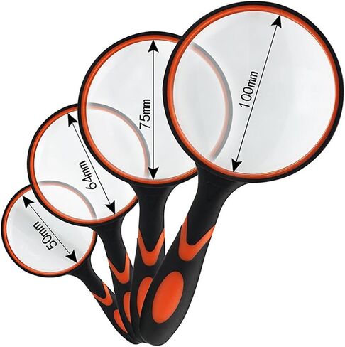 10x Optical Lens Rubber Anti Drop Plastic Handle Elderly Reading Handheld Magnifying Glass in Saudi Arabia