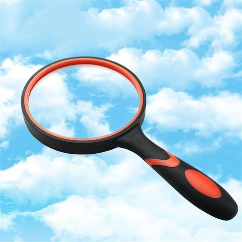 10x Optical Lens Rubber Anti Drop Plastic Handle Elderly Reading Handheld Magnifying Glass in Saudi Arabia