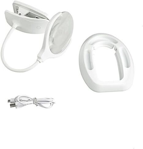 Rechargeable Second Level Brightness Optical Lens LED Lamp Desktop Clip Reading Magnifying Glass in Saudi Arabia