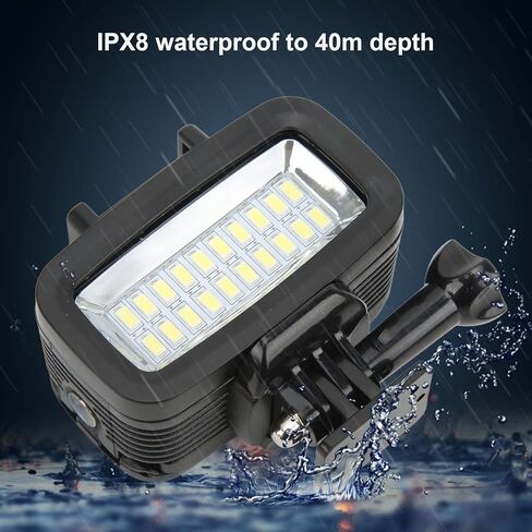 40m Underwater Diving Light, Underwater Video Fill Light Night Light IPX8 Waterproof Diving Light, Underwater Light for OSMO Action Camera in Saudi Arabia