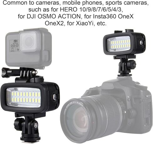 40m Underwater Diving Light, Underwater Video Fill Light Night Light IPX8 Waterproof Diving Light, Underwater Light for OSMO Action Camera in Saudi Arabia
