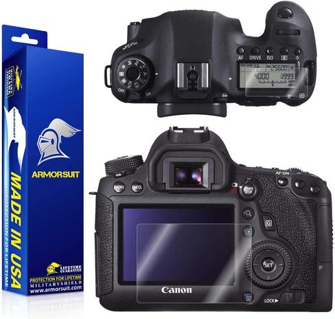 [4 عبوات] واقي شاشة ArmorSuit MilitaryShield 2 + 2 واقي شاشة LCD علوي مصمم لفيلم Canon EOS 6D Mark II Anti-Bubble HD الشفاف in Saudi Arabia