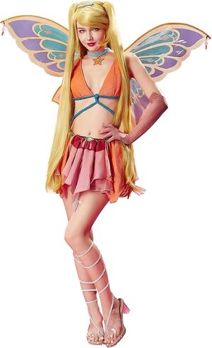 Micotaku Winx Club Enchantix Stella Women's Cosplay Costume with Wings in Saudi Arabia