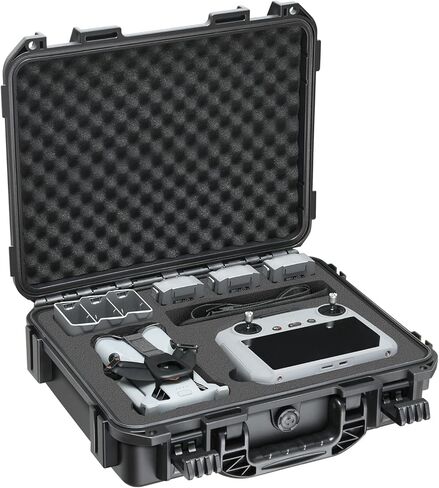 حافظة لطائرة DJI Mini 5 Pro Drone - حقائب حمل مقاومة للماء لـ DJI Mini 5 Pro Fly More Combo، شاحن، ملحقات مرشحات المراوح | صندوق سفر واقٍ مزود بإسفنج مخصص لجهاز RC 2/RC-N3 (الحافظة فقط) in Saudi Arabia