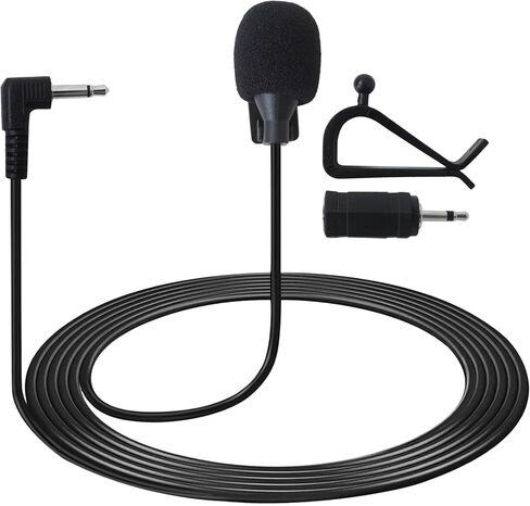 استبدال ميكروفون راديو السيارة 3.5 مم، ميكروفون كابل 16 قدم/5 متر مع محول 3.5 مم إلى 2.5 مم، ميكروفون للنمط رقم INA-W910، INE-NAV40، INE-S920HD، INE-W927HD، INE-W940، INE-W957HD in Kuwait