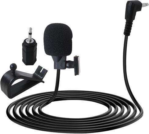 Latest Upgraded Universal Car Radio Microphone 3.5mm, Microphone with 3.5mm Female to 2.5mm Male Adapter for Pioneer FH-P800BT, FH-X700BT, FH-X70BT, FH-X720BT, FH-X820BS, MVH-P8200BT in Kuwait
