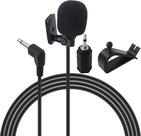 Latest Upgraded Universal Car Radio Microphone 3.5mm, Microphone with 3.5mm Female to 2.5mm Male Adapter for Sony MEX- GS610BT, MEX-N5100BT, MEX-GS8100BH, MEX-N6000BT, MEX-M70BT in Kuwait