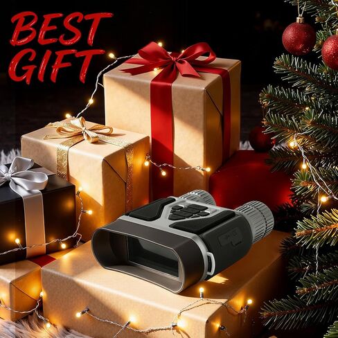 نظارات رؤية ليلية بدقة 4K، مناظير رؤية ليلية كاملة الألوان بدقة 32 ميجابكسل للبالغين بسعة عالية 4000 مللي أمبير في الساعة، وبطاقة 16XZOOM سعة 32 جيجابايت، وشاشة 3 بوصة، ونطاق عرض 300 متر للتخييم والصيد والأمن (رمادي معدني) in Kuwait