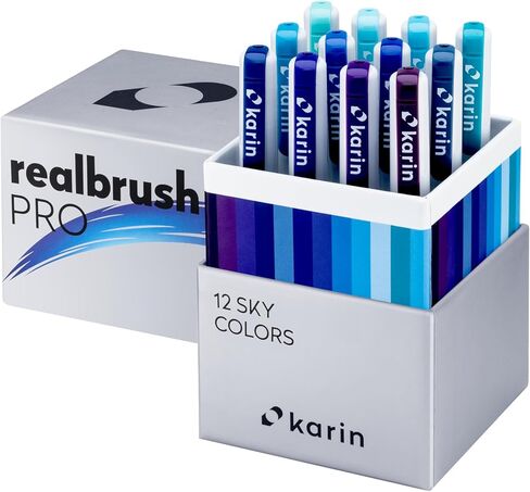 Karin Realbrush PRO Mega Box - 60 Colours + 3 Blenders in Exclusive Packaging for Easy Use in Kuwait
