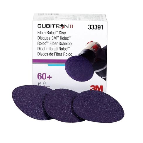 3M 33391 Cubitron II 3" 60 Grit Fibre Roloc Grinding Disc - 15 Discs/Box in Saudi Arabia