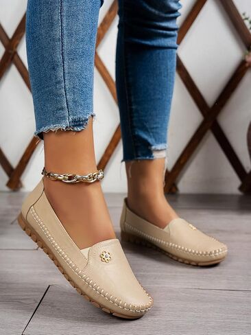 Women's Fashionable Flat Shoes with Round Toes and Shallow Openings, one-Piece Style. TPR Sole for Comfort and Lightness. Suitable for All Seasons and Work Attire. in Saudi Arabia
