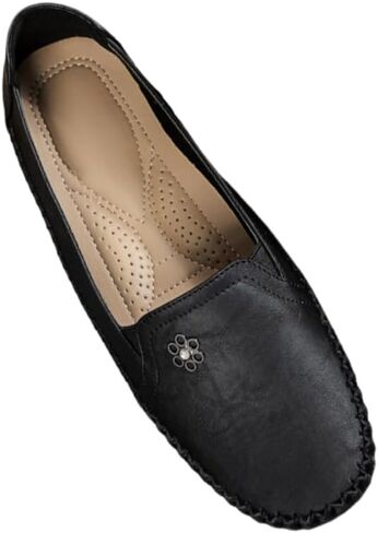 Women's Fashionable Flat Shoes with Round Toes and Shallow Openings, one-Piece Style. TPR Sole for Comfort and Lightness. Suitable for All Seasons and Work Attire. in Saudi Arabia