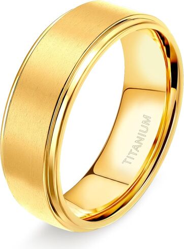 TIGRADE 4mm 6mm 8mm 10mm Titanium Rings Black/Silver/Gold Wedding Band Matte Comfort Fit for Men Women Size 3-15 in Saudi Arabia